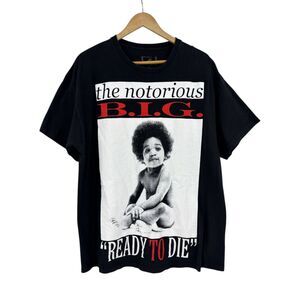 Notorious BIG T-Shirt Men's Size XL Black short sleeve tee